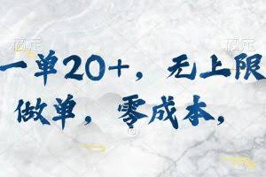 （10455期）一单20+，无上限做单，零成本，执行就有收入