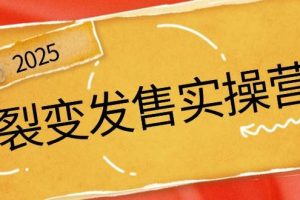 （14465期）裂变发售实操营，全景解析裂变逻辑，打造动销新玩法，助力私域流量引爆