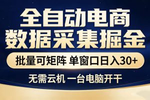 全自动淘宝采集挂机玩法 稳定可矩阵 单机轻松日入300+