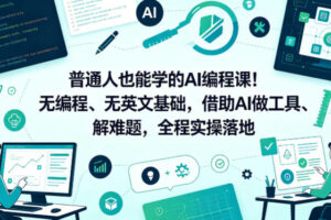 普通人也能学的AI编程课！无编程、无英文基础，借助AI做工具、解难题，全程实操落地（更新6月）