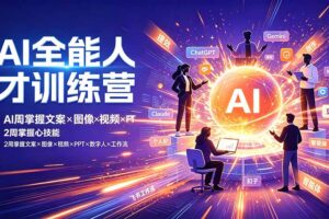 AI全能人才训练营：2周掌握文案×图像×视频×PPT×数字人×工作流，超越80%的人