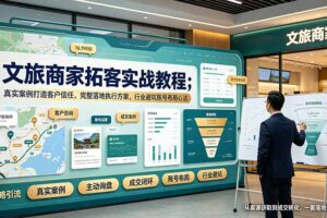文旅商家拓客实战教程；真实案例打造客户信任，完整落地执行方案，行业避坑账号布局心法
