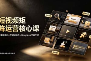 短视频矩阵运营核心课：完播率优化×关键词排名×DeepSeek文案生成，从零搭建多平台引流体系