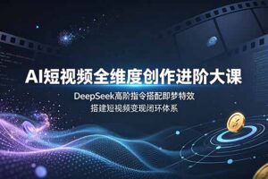 AI短视频全维度创作进阶大课，DeepSeek高阶指令搭配即梦特效，搭建短视频变现闭环体系