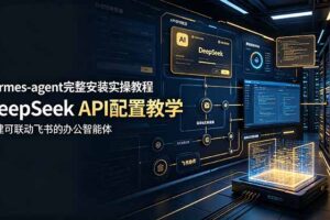 hermes-agent完整安装实操教程，DeepSeek API配置教学，搭建可联动飞书的办公智能体