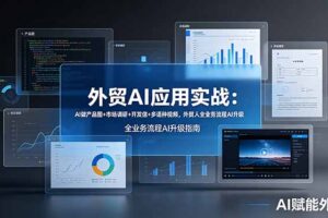 外贸AI应用实战：AI做产品图+市场调研+开发信+多语种视频，外贸人全业务流程AI升级