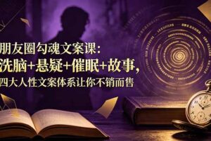 朋友圈勾魂文案课：洗脑+悬疑+催眠+故事，四大人性文案体系让你不销而售