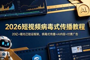 2026短视频病毒式传播教程：20亿+曝光已验证框架，病毒式传播+AI内容+付费广告
