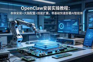OpenClaw安装实操教程：本体安装+大脑配置+技能扩展，零基础快速部署AI智能体