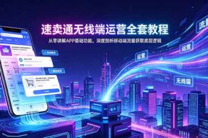 速卖通无线端运营全套教程，从零讲解APP基础功能，深度剖析移动端流量获取底层逻辑