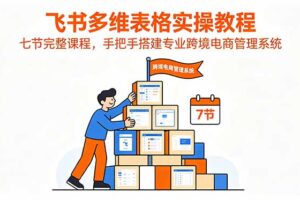 飞书多维表格实操教程，七节完整课程，手把手搭建专业跨境电商管理系统