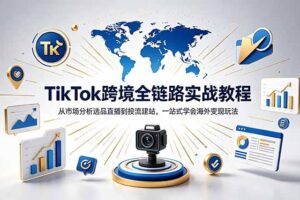 TikTok+独立站跨境基础全套教程，拆解平台盈利逻辑，新手从零跑通变现全流程