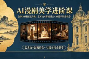 告别AI画面无灵魂！AI漫剧美学进阶课-更新，艺术史+影视语言+AI提示词全教学