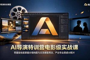 AI导演特训营电影级实战课，零基础也能掌握分镜构图与主流模型用法，产出专业质感AI短片
