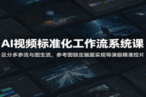 AI视频标准化工作流系统课：区分多参流与图生流，参考图锁定画面实现导演级精准控片