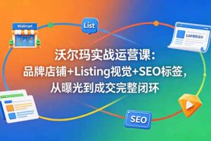 沃尔玛实战运营课：品牌店铺+Listing视觉+SEO标签，从曝光到成交完整闭环