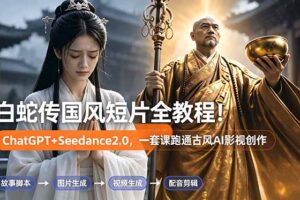 白蛇传-国风短片全教程！ChatGPT+Seedance2.0，一套课跑通古风AI影视创作