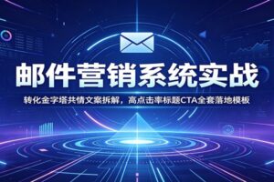邮件营销系统实战：转化金字塔共情文案拆解，高点击率标题CTA全套落地模板