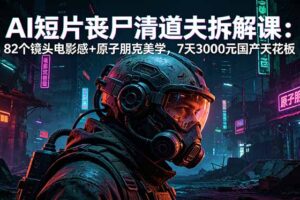 AI短片《丧尸清道夫》拆解课：82个镜头电影感+原子朋克美学，7天3000元国产天花板