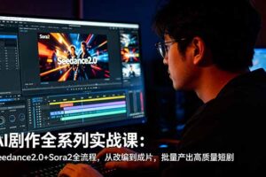 AI剧作全系列实战课：Seedance2.0+Sora2全流程，从改编到成片，批量产出高质量短剧