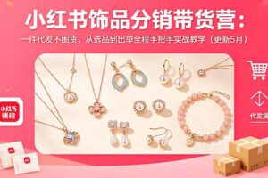 小红书饰品分销带货营：一件代发不囤货，从选品到出单全程手把手实战教学(更新5月