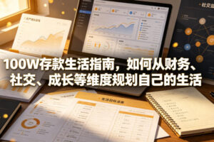 付费文章：100W存款生活指南，如何从财务、社交、成长等维度规划自己的生活