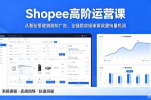 Shopee高阶运营课-2026年5月更新，从基础搭建到高阶广告，全链路实操破解流量销量瓶颈