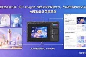 电商设计师必学：GPT-Image2一键生成专业视觉大片，产品图到详情页全流程
