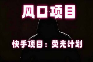 快手风口项目，荧光计划托管，长期稳定，适合批量做
