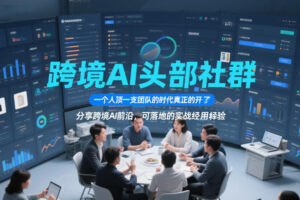 跨境AI头部社群，一个人顶一支团队的时代真正的开始了，分享跨境AI前沿，可落地的实战经验(更新6月29日)