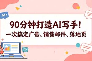 90分钟打造AI写手！一次搞定广告、销售邮件、落地页【原创双语字幕】