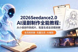 2026Seedance2.0 AI制作全能教程：从小说创作到成片，批量生成全流程拆解