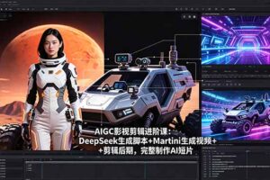 AIGC影视剪辑进阶课：DeepSeek生成脚本+Martini生成视频+剪辑后期，完整制作AI短片
