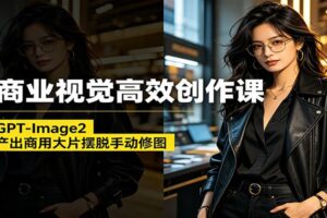 AI商业视觉高效创作课：玩转GPT-Image2，极速产出商用大片摆脱手动修图(更新)