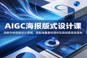 AIGC海报版式设计课：深耕字体排版设计逻辑，搭配海量素材课件实现创意高效落地