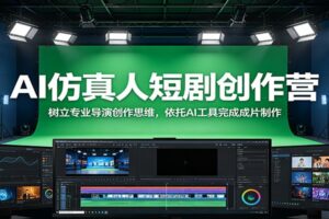 AI仿真人短剧创作营：树立专业导演创作思维，依托AI工具完成成片制作