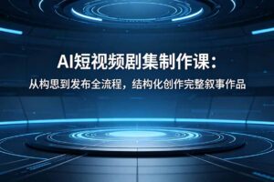 AI短视频剧集制作课：从构思到发布全流程，结构化创作完整叙事作品
