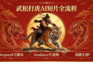 武松打虎AI短片全流程：Deepseek写脚本+Seedance生视频+海螺生图
