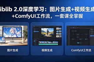 Liblib 2.0深度学习：图片生成+视频生成+ComfyUI工作流，一套课全掌握