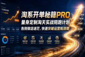 淘系开单秘籍PRO，量身定制淘天实战陪跑计划，告别做店迷茫、快速突破运营瓶颈期(2026年6月22日)