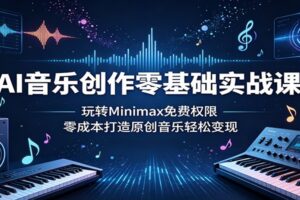 AI音乐创作零基础实战课：玩转Minimax免费权限，零成本打造原创音乐轻松变现