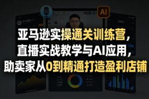 亚马逊实操通关训练营，直播实战教学与AI应用，助卖家从0到精通打造盈利店铺(更新6月18日)