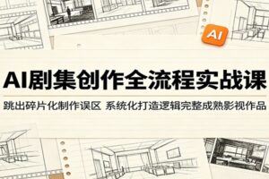 AI剧集创作全流程实战课：跳出碎片化制作误区，系统化打造逻辑完整成熟影视作品