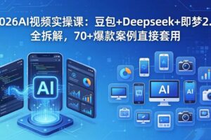 2026AI视频实操课：豆包+Deepseek+即梦2.0全拆解，70+爆款案例直接套用