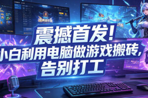 震撼首发！小白利用电脑做游戏搬砖，告别打工【揭秘】
