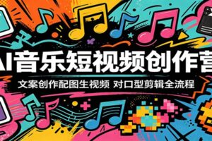 AI音乐短视频创作营：文案创作配图生视频，对口型剪辑全流程