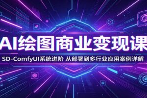 AI绘图商业变现课：SD-ComfyUI系统进阶，从部署到多行业应用案例详解