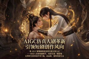 AIGC 仿真人短剧创作革新，解锁仙侠爱恋全新呈现，一键出高质场景，零门槛打造爆款剧集