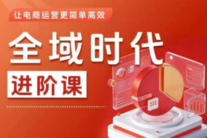 全域时代进阶课，更简单高效的全域投放实操，让电商运营更简单高效(更新)