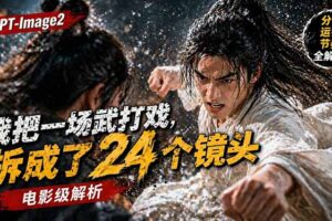 用GPT-Image2，把一段武打对决拆成24个连续镜头，从人物建立、动作衔接、运镜节奏，到情绪爆发